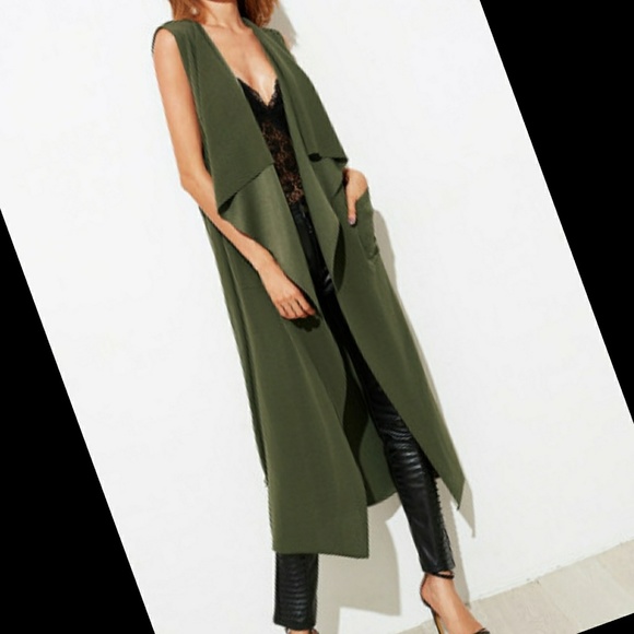 LastOne! Sleeveless Waterfall Duster - Picture 2 of 6